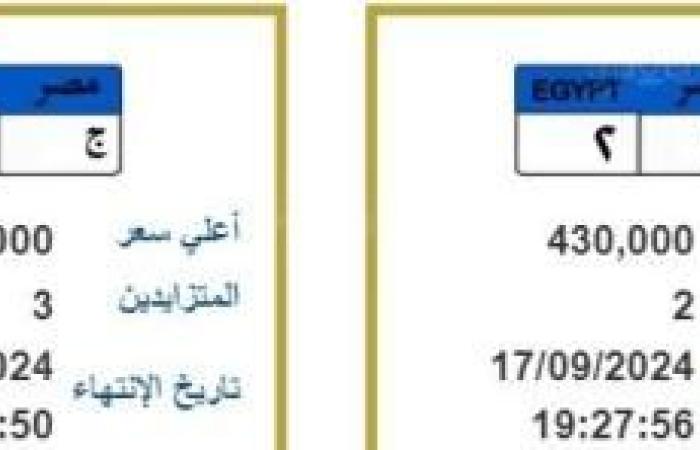 الأسعار تتجاوز مليون جنيه.. لوحات معدنية مميزة جديدة تدخل المنافسة