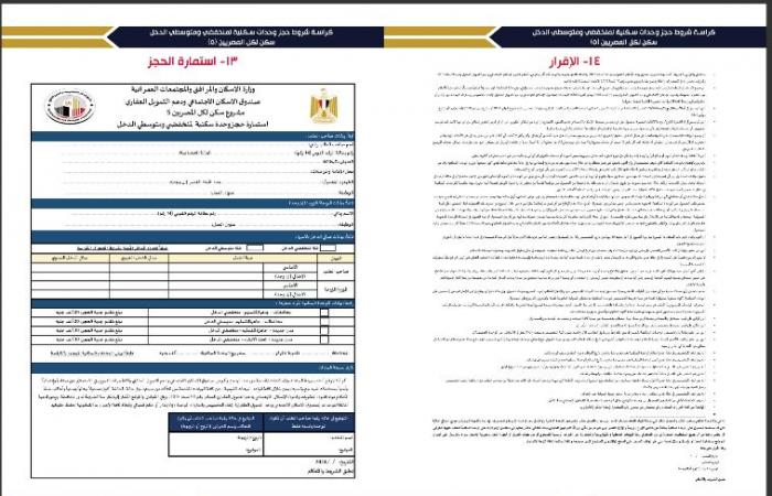 عاجل.. بدء حجز وشراء كراسة شروط شقق سكن لكل المصريين 5 لجميع المواطنين | 90 م2 وبـ 184 ألف جنيه